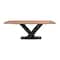 Armen Living Everett Contemporary Dining Table in Matte Black Finish and Walnut Top LCERDIWABL - alternate 3